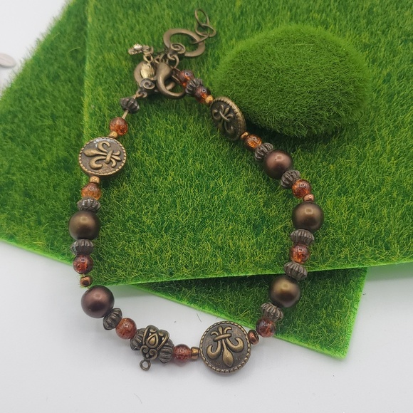 Fleur De Lis Rennasaince 14 Inches Made For Petite Neck Necklace N3619